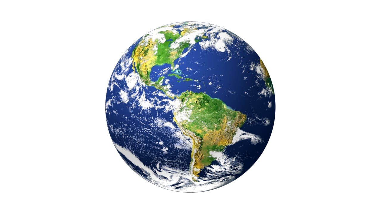 A picture of the globe showcasing the worldwide distribution of olive oil.