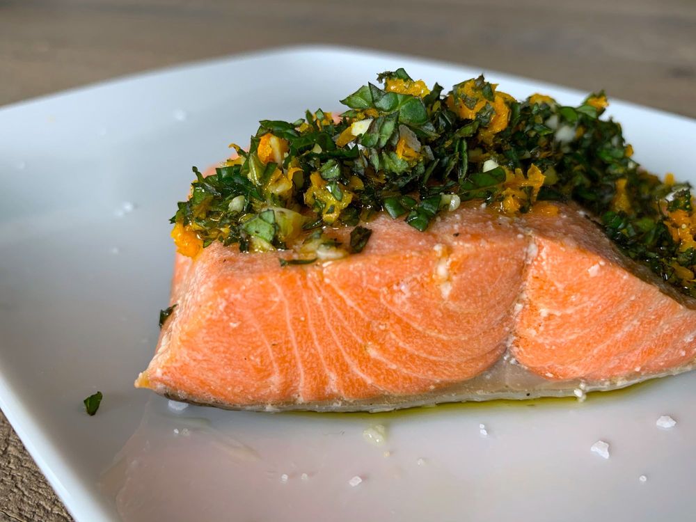 A Simple Olive Oil Poached Salmon Recipe