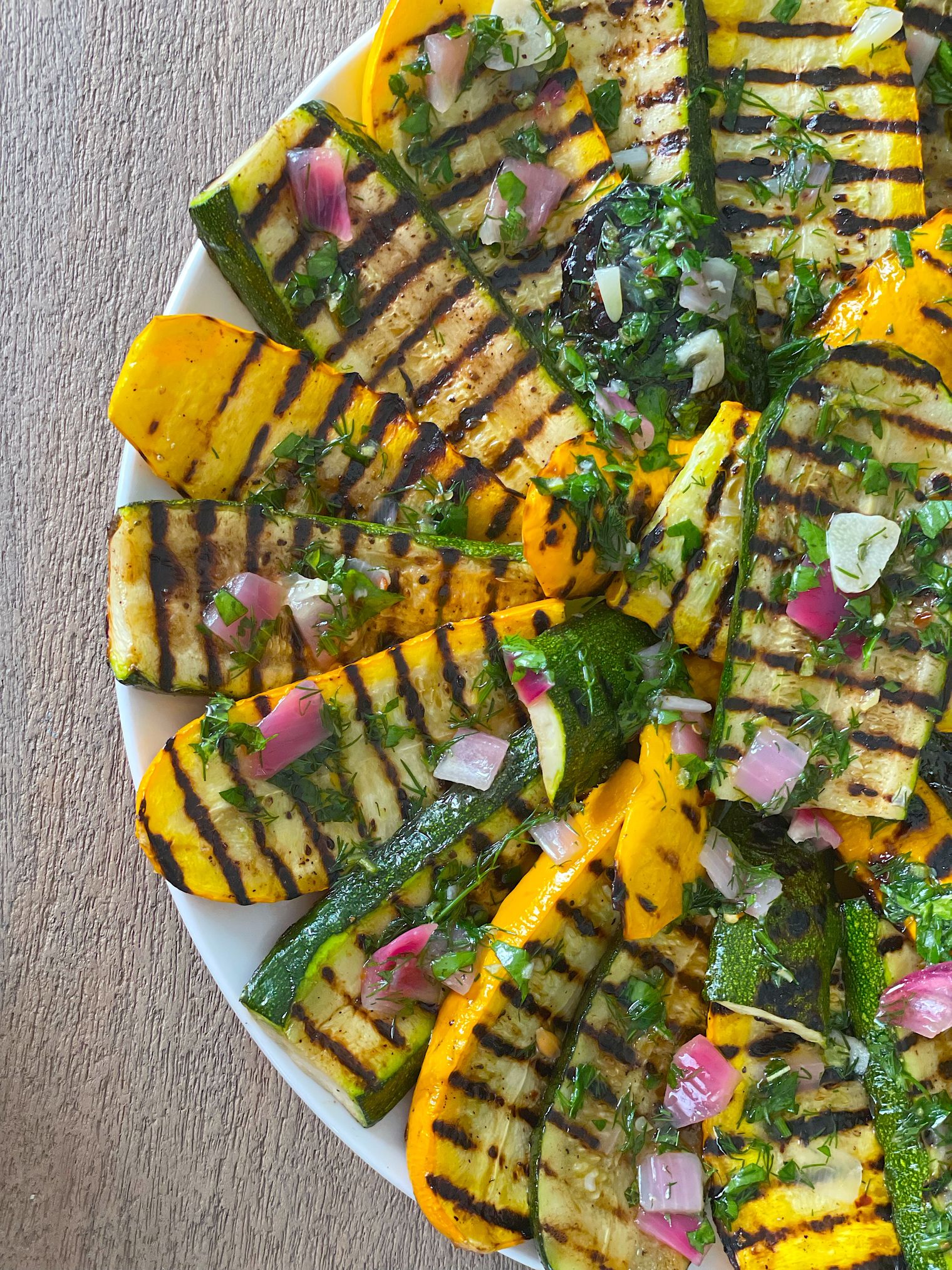 Grilled Squash with Herb Mojo Recipe